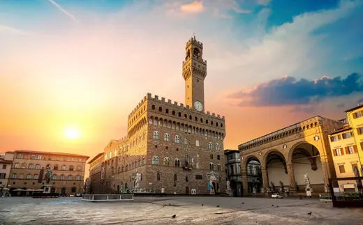 Piazza della Signoria e Palazzo Vecchio all’alba