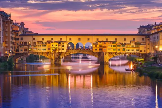 Ponte Vecchio al tramonto